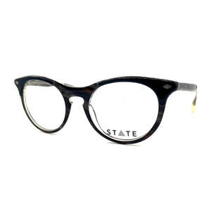 NEW STATE AUGUSTA BLACK JAVA AUTHENTIC EYEGLASSES 50-19-140